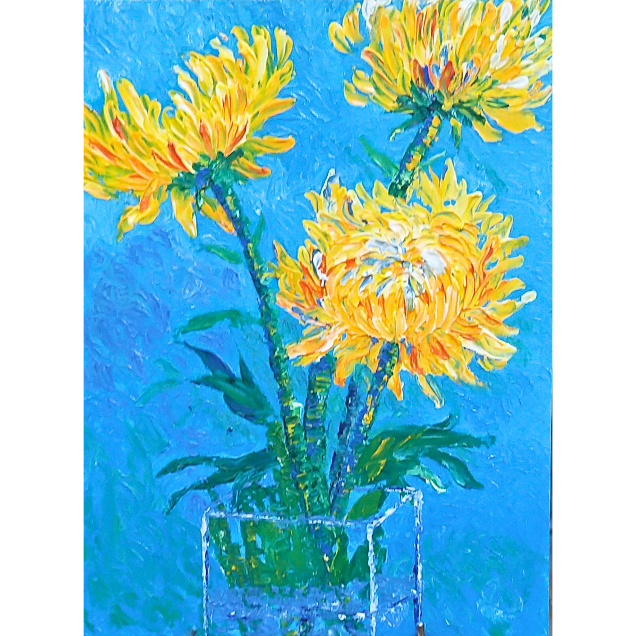 Golden Chrysanthemums Mug – Amber Floral Ceramic Coffee Mug